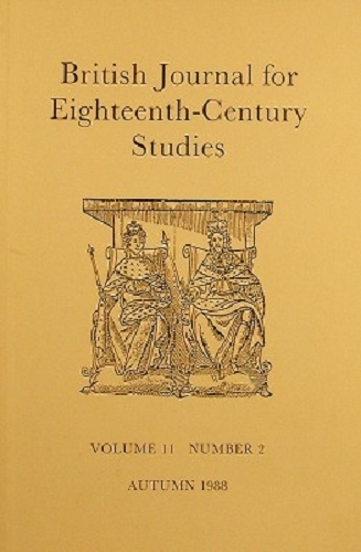 British Journal For Eighteenth-Century Studies. Volume II, Number 2 ...