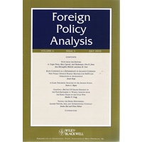 Foreign Policy Analysis. Volume 6, Issue 3, July 2010