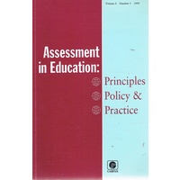 Assessment In Education. Principles Policy And Practice