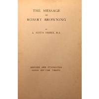 The Message of Robert Browning