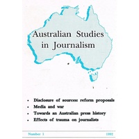 Australian Studies In Journalism