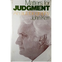 Matters For Judgement. An Autobiography