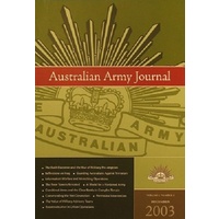 Australian Army Journal. Volume 1, Number 2, Dec.2003