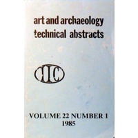 Art And Archaeology Technical Abstracts