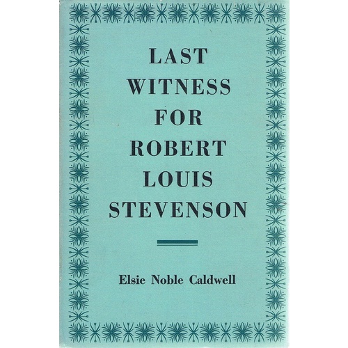 Last Witness For Robert Louis Stevenson