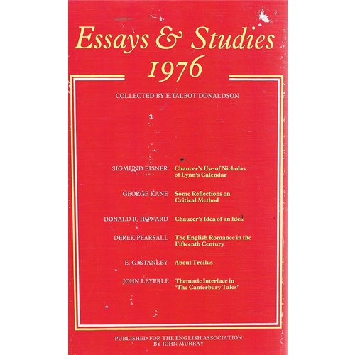 Essays And Studies 1976