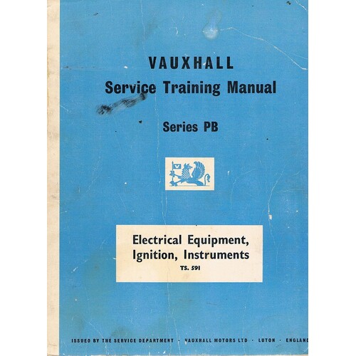 Service Training Manual For Electrical Equipment, Ignition, Instruments