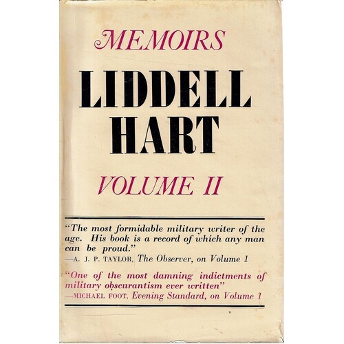 Memoirs Lifddell Hart. Volume II