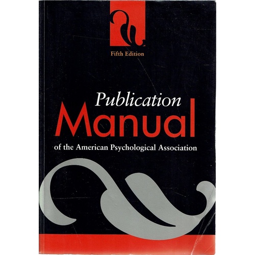 Publication Manual Of The American Psychological Association