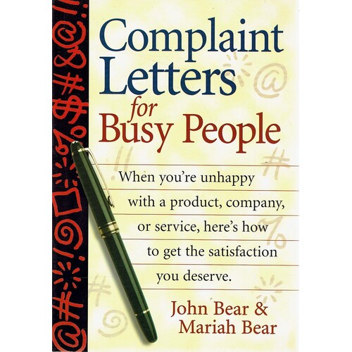 Complaint Letters For Busy People