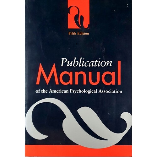 Publication Manual Of The American Psychological Association