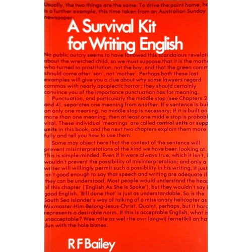 A Survival Kit For Writing English