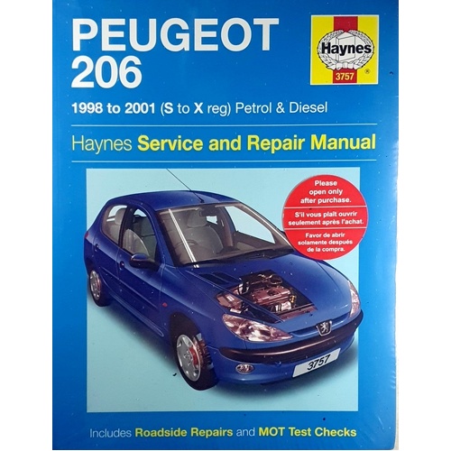 Peugeot 206. 1998 To 2001 (S To X Reg) Petrol And Diesel