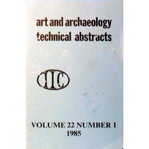 Art And Archaeology Technical Abstracts