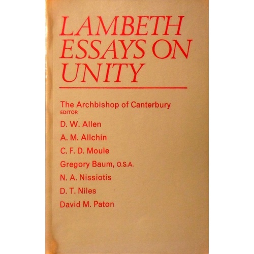 Lambeth Essays On Unity