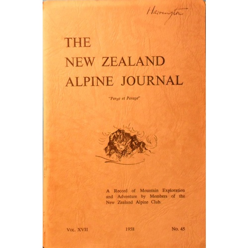 The New Zealand Alpine Journal. (1958. Volume XVII. No. 45)