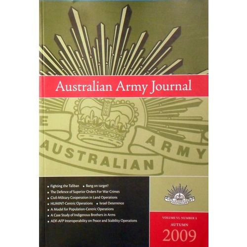 Australian Army Journal Volume VI. Number 1